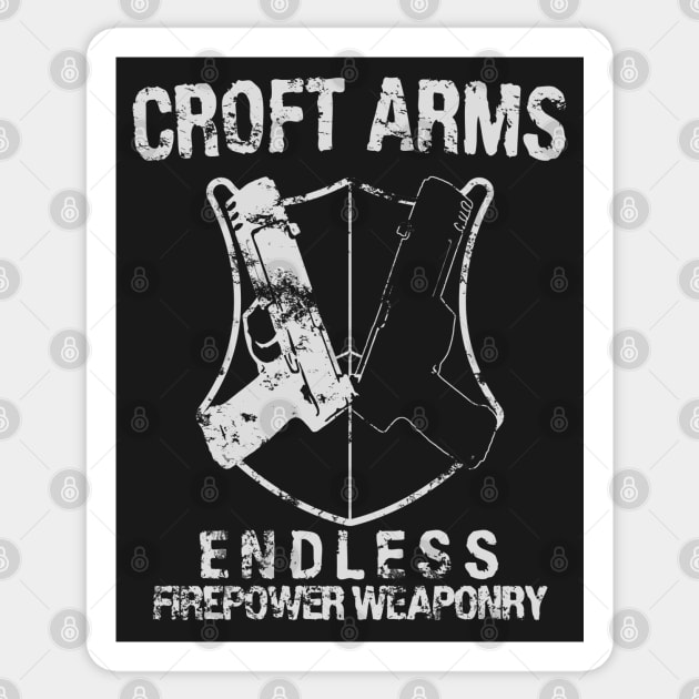 Croft Arms Sticker by JohnLucke